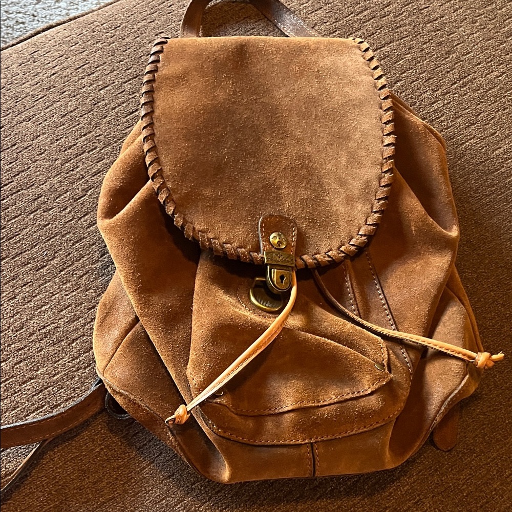 Patricia Nash Tan Leather Backpack